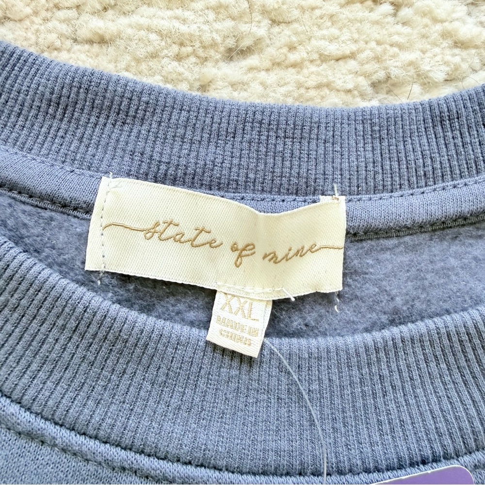 NWT-State of Mine Woman’s Big Timer State Sweatshirt Navy Idaho Sz XXL - Picture 8 of 10